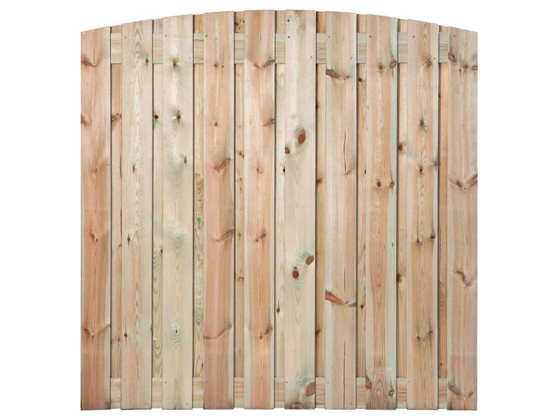 Standaard Hout-Beton Systeem Tuinscherm Toog 21-planks